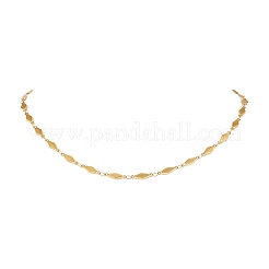 304 Stainless Steel Rhombus Link Chain Necklaces&nbsp;NJEW-JN05205-01