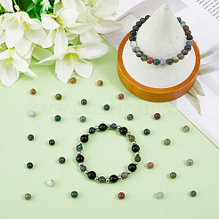 65Pcs Round Natural Indian Agate Beads&nbsp;G-SC0003-57