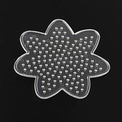 5x5mmDIYのアイロンビーズに使用する花のABCプラスチックペグボード  透明  87x87x5mm&nbsp;X-DIY-Q009-15