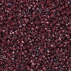 MIYUKIデリカビーズ  シリンダー  日本製シードビーズ  11/0  （db0280)クランベリー裏打ちクリスタル光沢  1.3x1.6mm  穴：0.8mm  約2000PCS /ボトル  10 G /ボトル&nbsp;SEED-JP0008-DB0280