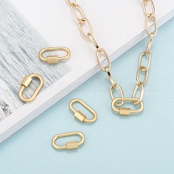 Brass Screw Carabiner Lock Charms&nbsp;ZIRC-G160-11G