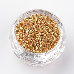 メッキガラス竹ビーズ  ゴールデンロッド  1~2x1.5~2mm  穴：0.5mm  約100 G /袋&nbsp;SEED-R043-09
