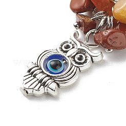 Chakra Natural Gemstone Chip Bead Keychain&nbsp;KEYC-JKC00415-02