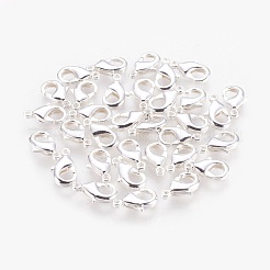 真鍮カニカン  ニッケルフリー  925銀メッキ  12x7x2.5mm  穴：1mm&nbsp;KK-S314-42S
