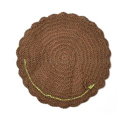ポリエステルカップマット  フラットラウンド  ミックスカラー  255~260x4mm&nbsp;AJEW-XCP0003-62
