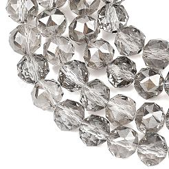 Electroplate Transparent Glass Beads Strands&nbsp;GLAA-H040-01D