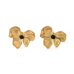 女性用304ステンレススチールスタッドピアス  蝶結び  ゴールドカラー  18.5x22.5mm&nbsp;EJEW-K306-33G