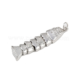 Brass Micro Pave Cubic Zirconia Pendants&nbsp;KK-A269-19P