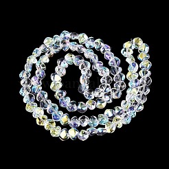 Electroplate Transparent Glass Beads Strands&nbsp;EGLA-Q133-01A-14
