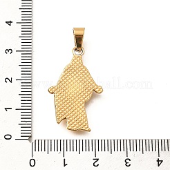 ステンレスペンダント201個  聖者のチャーム  イオンプレーティング（ip）  ゴールドカラー  29x18x2.5mm  穴：7x3.5mm&nbsp;STAS-Q344-12G