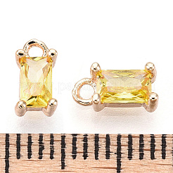 Brass Cubic Zirconia Charms&nbsp;LS-KK-S350-367I