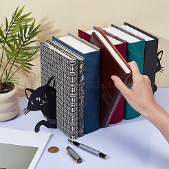 猫用アイアンブックホルダースタンド 1袋  ノートブック用  写真とアルバムの表示  粘着ステッカー付き  ブラック  152x40x260mm&nbsp;ODIS-PB0001-04