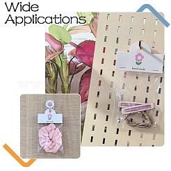 花柄プリント紙折り畳み式ヘッダーカード100枚  吊り下げ穴付き包装紙カード  長方形  100個のoppセロハンバッグ付き  ラベンダー  8x10x0.03cm&nbsp;CDIS-CJ0001-11