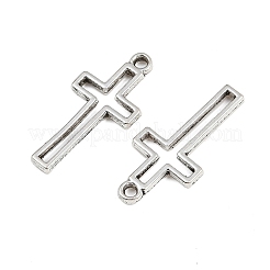 合金のチベット風チャーム  クロス  アンティークシルバー  23x11x1.5mm  穴：1.5mm&nbsp;TIBE-B003-04AS