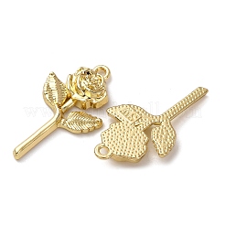 合金ペンダント  花  ラックめっき  ゴールドカラー  30x17x3.5mm  穴：1.8mm&nbsp;FIND-Z095-12G