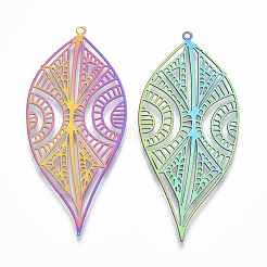Ion Plating(IP) 201 Stainless Steel Filigree Big Pendants&nbsp;STAS-T057-09