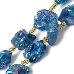 Electroplated Raw Rough Natural Amethyst Beads Strands&nbsp;G-Z131-J02-02