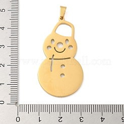 Christmas Theme 304 Stainless Steel Pendants&nbsp;STAS-Q005-01G-04