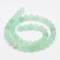 Natural Green Fluorite Beads Strands&nbsp;G-E112-8mm-1