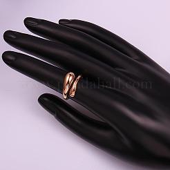 Real Rose Gold Plated Adjustable Brass Finger Rings for Women&nbsp;RJEW-BB07574-B