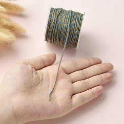28mコットンコード  編組ロープ  プラスチックリール付き  壁掛け用  工芸  ギフト包装  ドジャーブルー  1mm  約30.62ヤード（28m）/ロール&nbsp;OCOR-CJC0005-01B