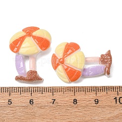 オペーク樹脂カボション  傘  カラフル  29x20x7mm&nbsp;RE-CBA49A8-01
