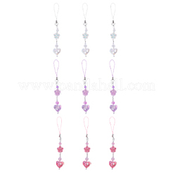 9Pcs 3 Colors Acrylic Mobile Straps&nbsp;HJEW-GO00075