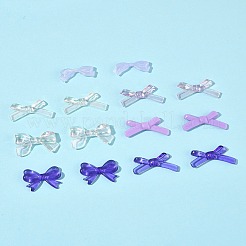 70 個 7 スタイル不透明 & 透明アクリルビーズ  蝶結び  ミックスカラー  13.5~24.5x29~34.5x5.5~6.5mm  穴：1.6~1.8mm  10個/スタイル&nbsp;MACR-FS0002-15