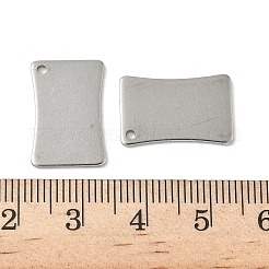 304ステンレスペンダント  長方形のチャーム  変色防止  ステンレス鋼色  18x12x1mm  穴：1.5mm&nbsp;STAS-A057-02P