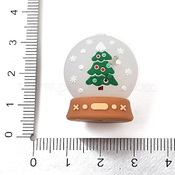 シリコンビーズ  焦点ビーズ  クリスマステーマ  カラフル  ラウンド  25x22x23mm  穴：3mm&nbsp;SIL-I017-01S