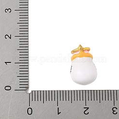 合金エナメルチャーム  フィーダーチャーム  丸カン付き  ゴールドカラー  14x9x9.5mm  穴：5mm&nbsp;LS-PALLOY-S050-03G