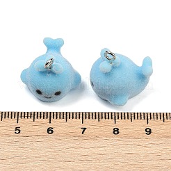 Flocky Resin Pendants&nbsp;FIND-A052-04A