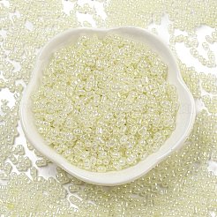 セイロンガラスシードビーズ  ピーナッツ  レモンシフォン  4~4.5x2~2.5x2~2.5mm  穴：0.8~0.9mm  約10000個/ポンド&nbsp;SEED-K009-02B-38