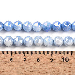 Anti-Tarnish Electroplate Glass Beads Strands&nbsp;X-GLAA-N010-8mm-02