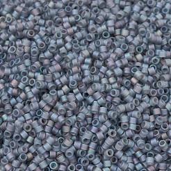 MIYUKIデリカビーズ  シリンダー  日本製シードビーズ  11/0  （db0863)マット透明グレーab  1.3x1.6mm  穴：0.8mm  約2000PCS /ボトル  10 G /ボトル&nbsp;SEED-JP0008-DB0863