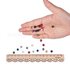 15色ガラスパールビーズ  染め  ラウンド  ミックスカラー  6mm  穴：1mm  約70PCS /カラー  約1050個/箱&nbsp;HY-X0008-6mm