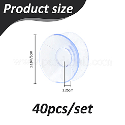 PVC両面吸盤40個  透明  30x12.5mm&nbsp;PVC-FH0001-01