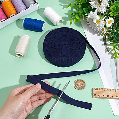 ポリコットンパイピングリボン  チャイナドレスDIY工芸品縫製アクセサリー用  プルシアンブルー  1/2~5/8インチ（14~17mm）  約21.87ヤード（20m）/ロール&nbsp;OCOR-WH0088-51B