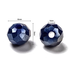 15 Colors Electroplate Glass Beads&nbsp;EGLA-JP0002-02E-6mm