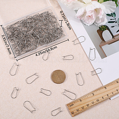 200Pcs 2 Size 304 Stainless Steel Hoop Earrings Findings&nbsp;STAS-CN0001-49