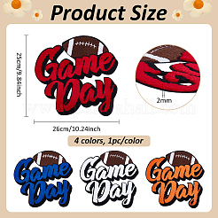 4Pcs 4 Colors Polyester Iron on/Sew On Patches&nbsp;PATC-FG0002-59