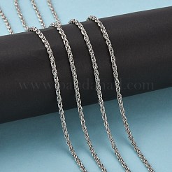 アイアン製ロープチェーン  溶接されていない  プラチナカラー  スプールで  リンク：3mm  ワイヤー：0.6 mm厚  約328.08フィート（100m）/ロール&nbsp;CHP002Y-N