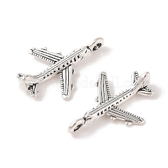チベット風合金旅客機ペンダント  旅客機  アンティークシルバー  鉛フリーとニッケルフリー  22x15x3mm  穴：2.5mm&nbsp;X-TIBEB-A101638-AS-FF