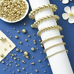 CCBプラスチックビーズ  DIYのジュエリーには  ラウンド  ゴールドカラー  3x2.5mm  穴：1.2mm&nbsp;CCB-YW0001-29A