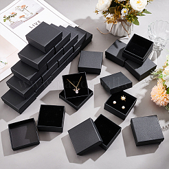 Square Kraft Paper Necklace Earring Storage Gift Boxes&nbsp;CON-WH0095-88A