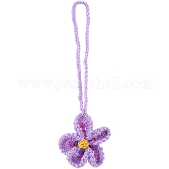 Handmade Polyester Flower Pendant Decorations&nbsp;HJEW-WH20020-011A
