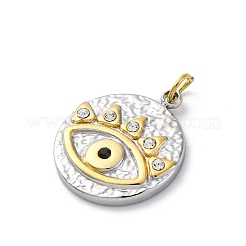 304 Stainless Steel Crystal Rhinestone Pendants&nbsp;STAS-E550-23G