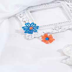 1 Pair Daisy Flower Acrylic Stud Earrings&nbsp;EJEW-LP0013-05A