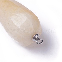 Natural Jade Pointed Pendants&nbsp;G-E541-10G