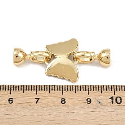 真鍮製折りたたみ式クラスプ  樹脂と  蝶  18KGP本金メッキ  38.5mm&nbsp;KK-U059-59G